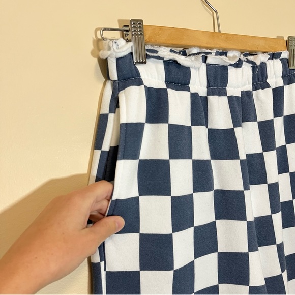 Grayson Threads Checkered Cropped Wide Leg Sweatpants - Picture 4 of 11